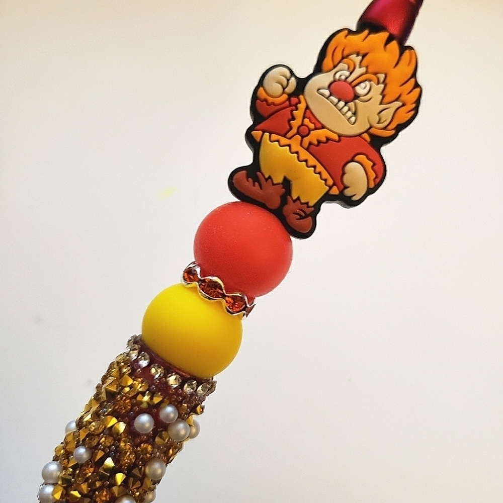 Handmade Year Without a Santa Claus Heat Miser Beaded Silicone Focal Bead Pen